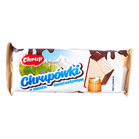 Chrup Chrupówki Wafle przekładane kremem o smaku śmietankowym 47 g
