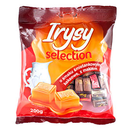 Irysy o smaku śmietankowym kakaowe z makiem 200 g