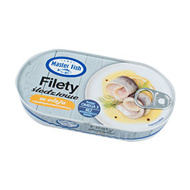 Master Fish Filety śledziowe w oleju rzepakowym aromatyzowanym 170 g