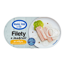 Master Fish Filety z makreli w oleju rzepakowym aromatyzowanym 170 g