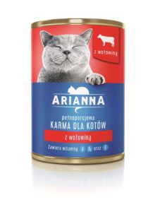 Arianna Karma dla kotów z wołowiną 415 g