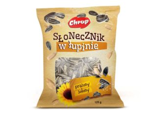 Chrup Słonecznik w łupinie prażony solony 125 g