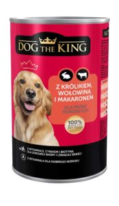 Dog The King Karma dla psa z królikiem, wołowiną i makaronem 1,24 kg