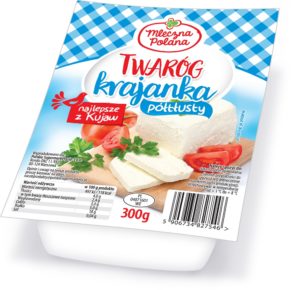 Mleczna Polana Twaróg półtłusty krajanka 300 g