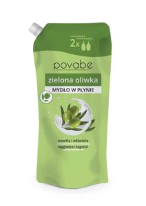 Povabe Mydło w płynie zielona oliwka zapas 1 l