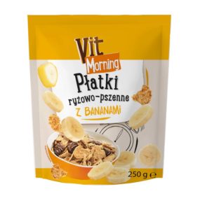 Vit Morning Płatki ryżowo-pszenne z bananami 250 g