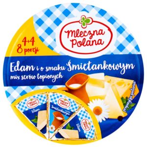 Mleczna Polana Ser topiony krążki Edam i o smaku śmietankowym 140 g