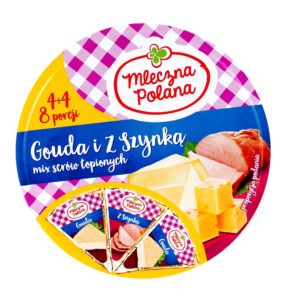 Mleczna Polana Ser topiony krążki Gouda i z szynką 140 g