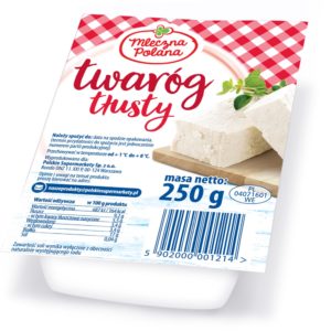 Mleczna Polana Twaróg tłusty kostka 250 g