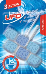 UFO Zawieszka z kostkami do toalet 3 Action świeżość oceanu 2x 45 g