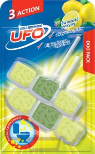 UFO Zawieszka z kostkami do toalet 3 Action świeżość cytryny 2x 45 g