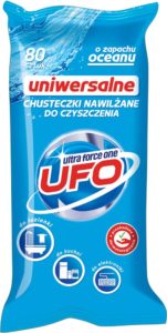 UFO Uniwersalne Chusteczki nawilżane do czyszczenia o zapachu oceanu 80 szt.